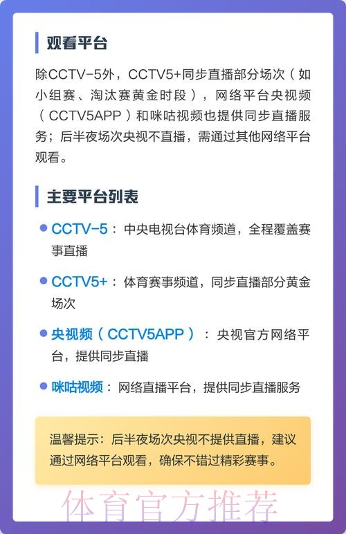 最新官方平台世界杯直播链接汇总